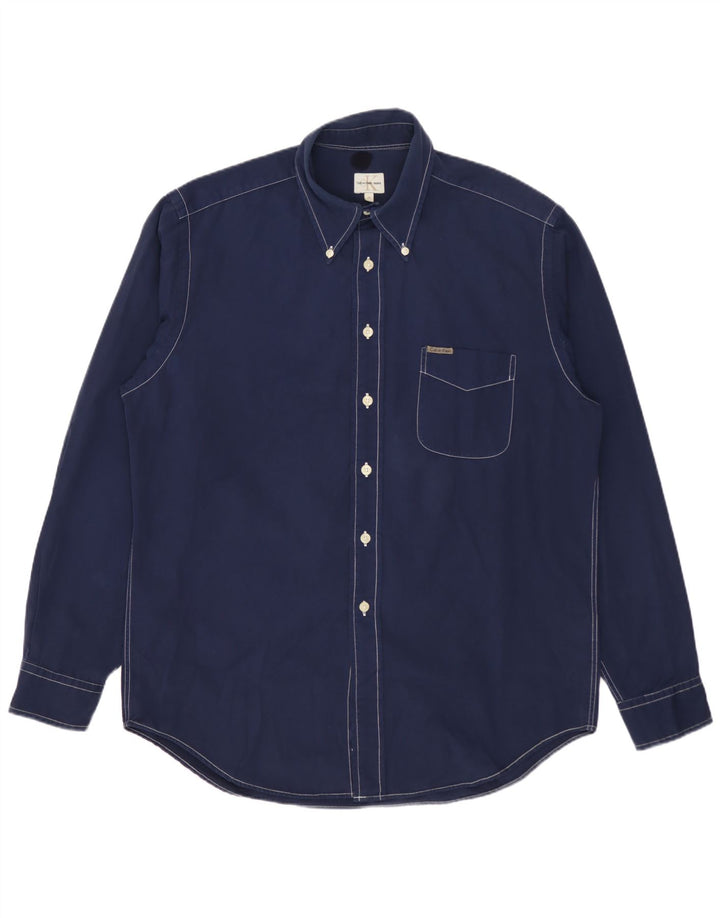 Cămașă pentru bărbați Calvin Klein Jeans, albastru bleumarin mediu