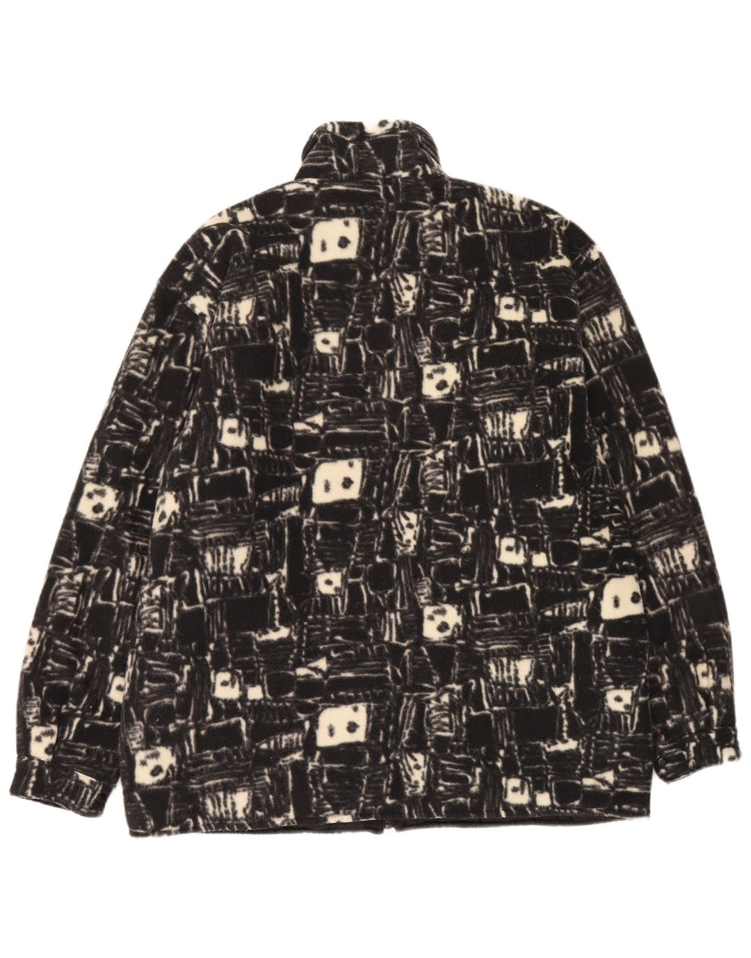 Jachetă pentru bărbați Invicta Fleece UK 38 Medium Black Geometric Poliester