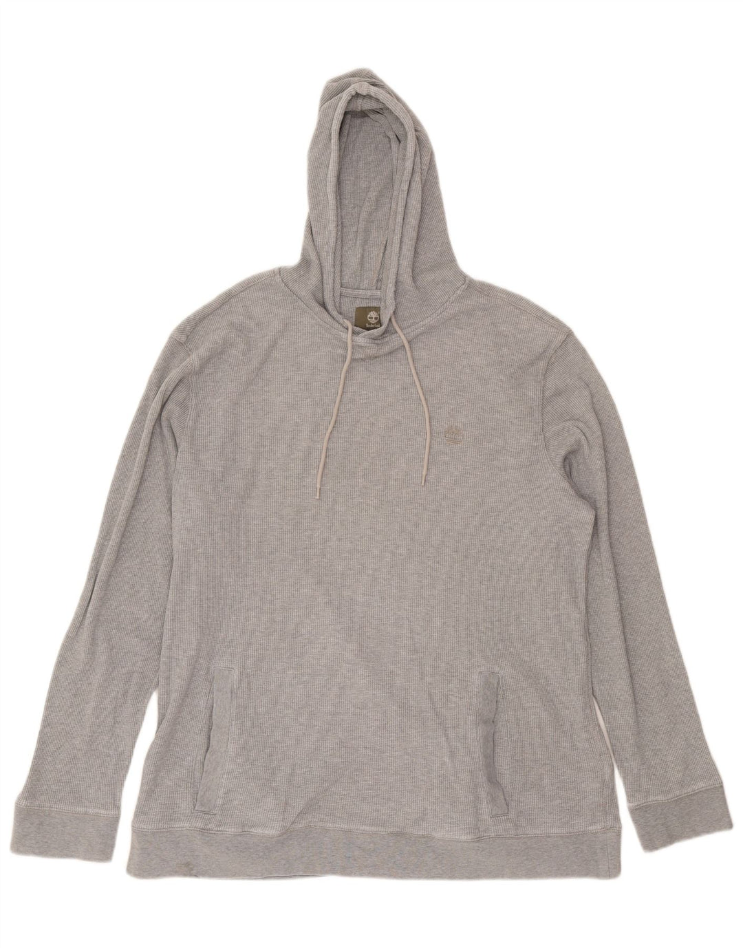 Top cu glugă pentru bărbați Timberland cu mânecă lungă, 2XL, bumbac gri