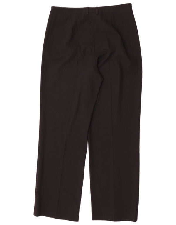 Pantaloni casual drepti Burberry pentru femei UK 12 Medium W30 L30 Lână neagră