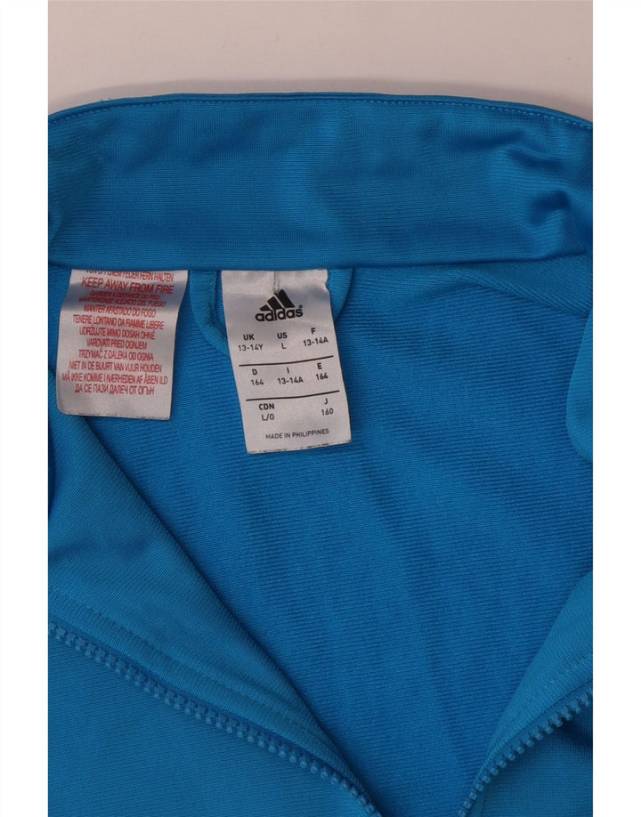 Jachetă de trening pentru băieți ADIDAS 13-14 ani poliester albastru