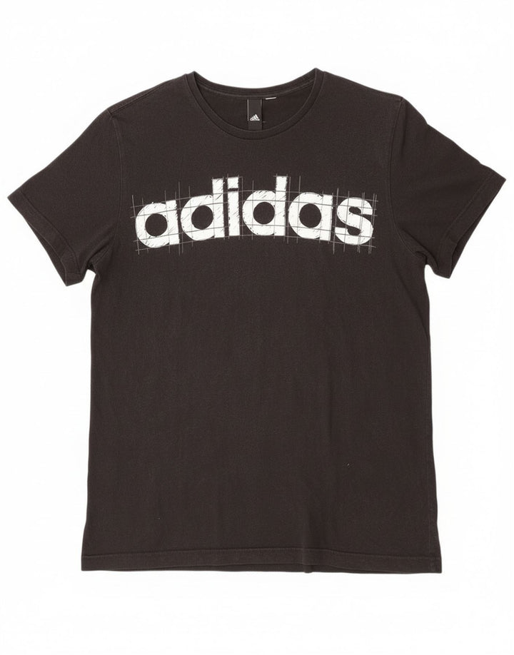 Tricou grafic pentru bărbați Adidas Top mare negru