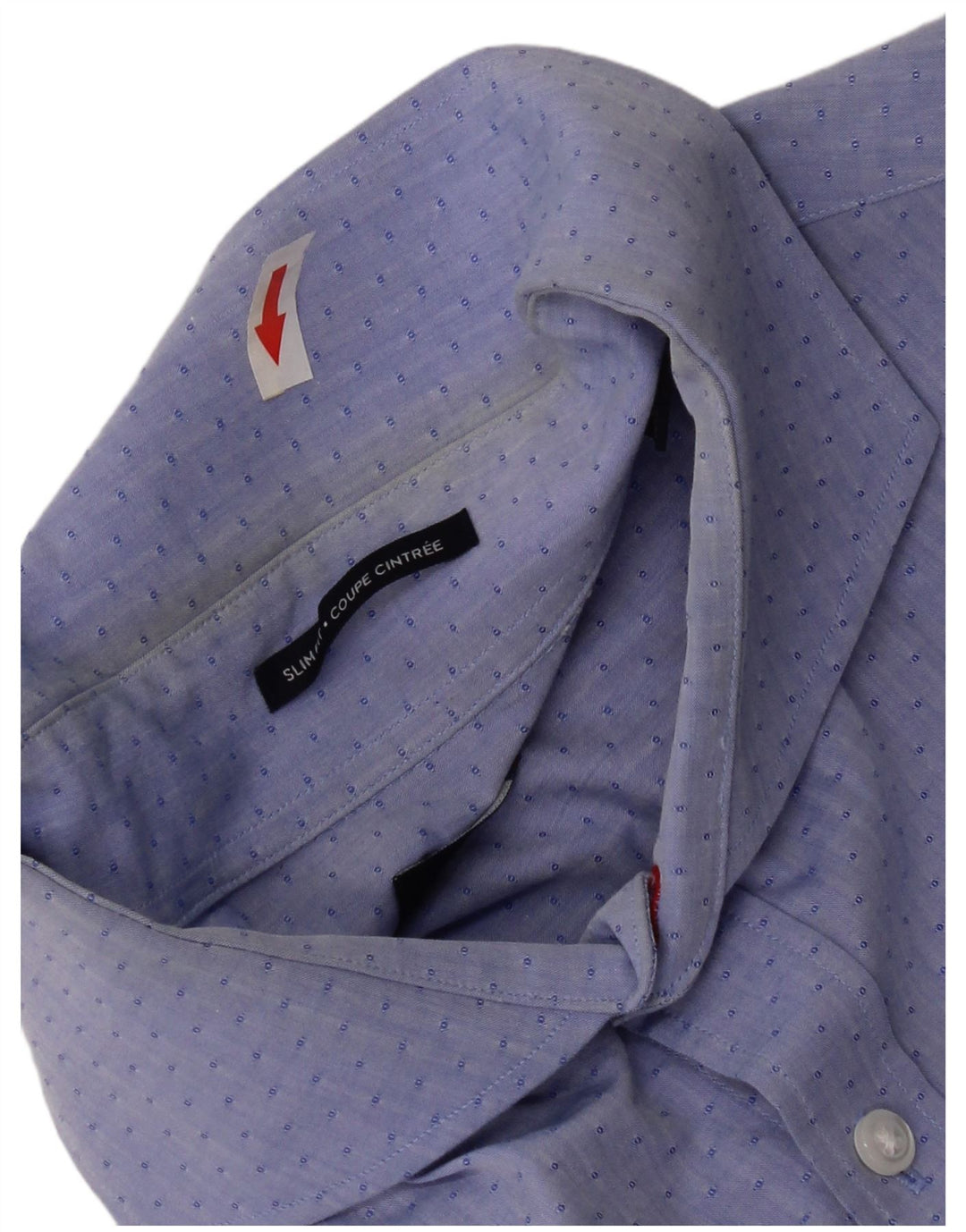 Cămașă pentru bărbați Tommy Hilfiger Slim Fit Mărimea 16 Mare Albastru Geometric