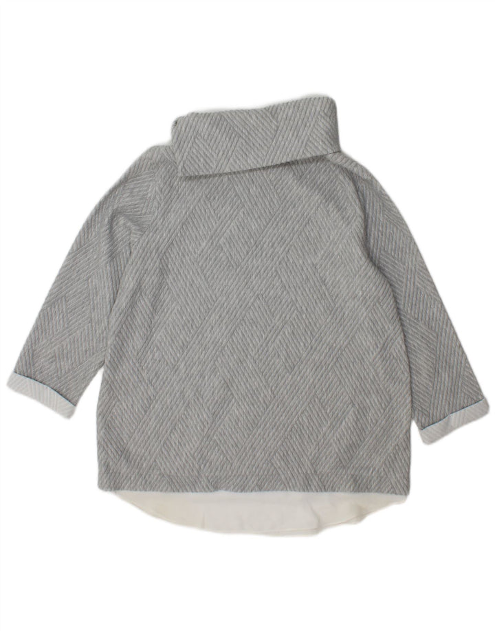 Phase Eight Pulover cu gât rulat pentru femei UK 12 Medium Gri Geometric