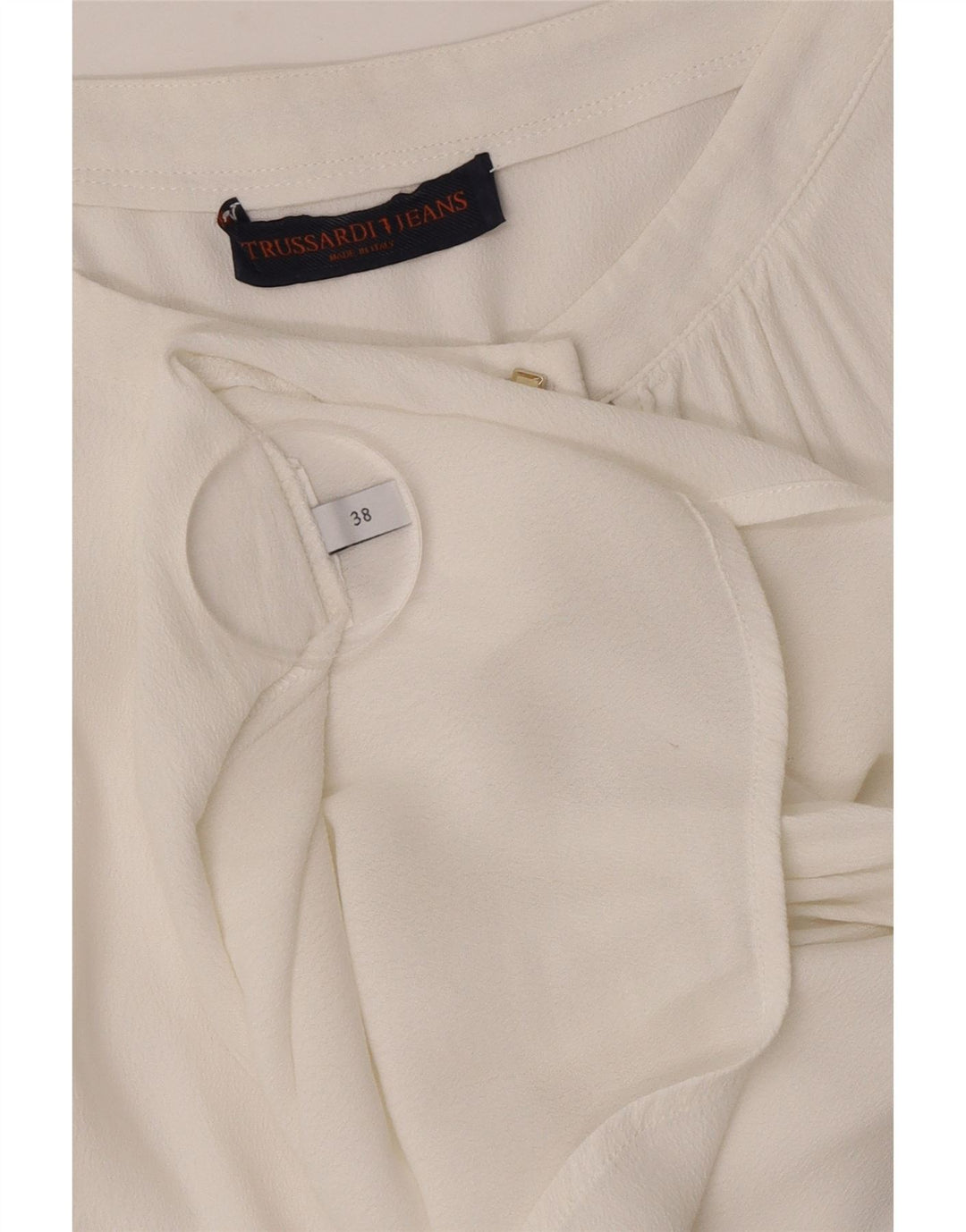 Bluză cu lungă pentru femei Trussardi Jeans Top IT 38 XS Alb