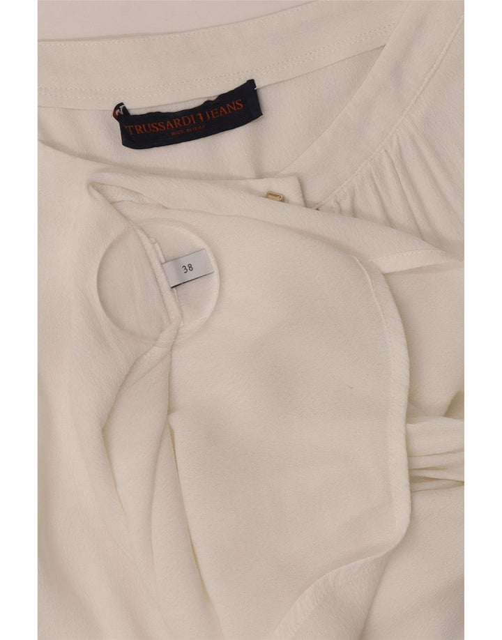 Bluză cu lungă pentru femei Trussardi Jeans Top IT 38 XS Alb