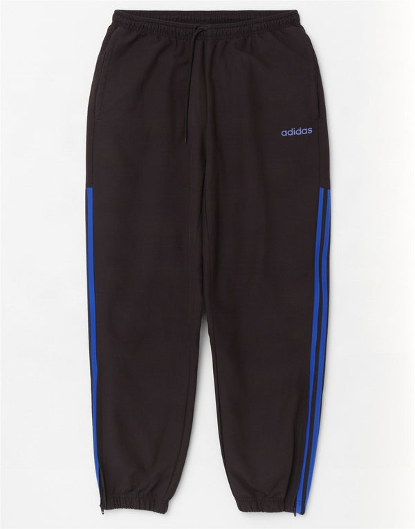 Pantaloni de trening pentru bărbați Adidas Pantaloni de jogging, mari, negru, poliester
