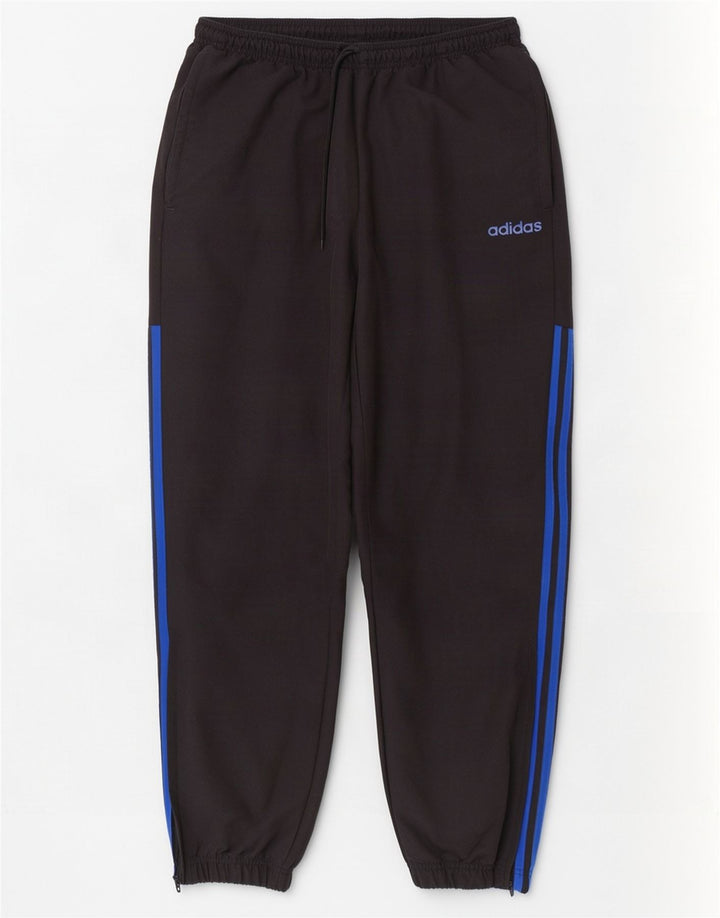 Pantaloni de trening pentru bărbați Adidas Pantaloni de jogging, mari, negru, poliester