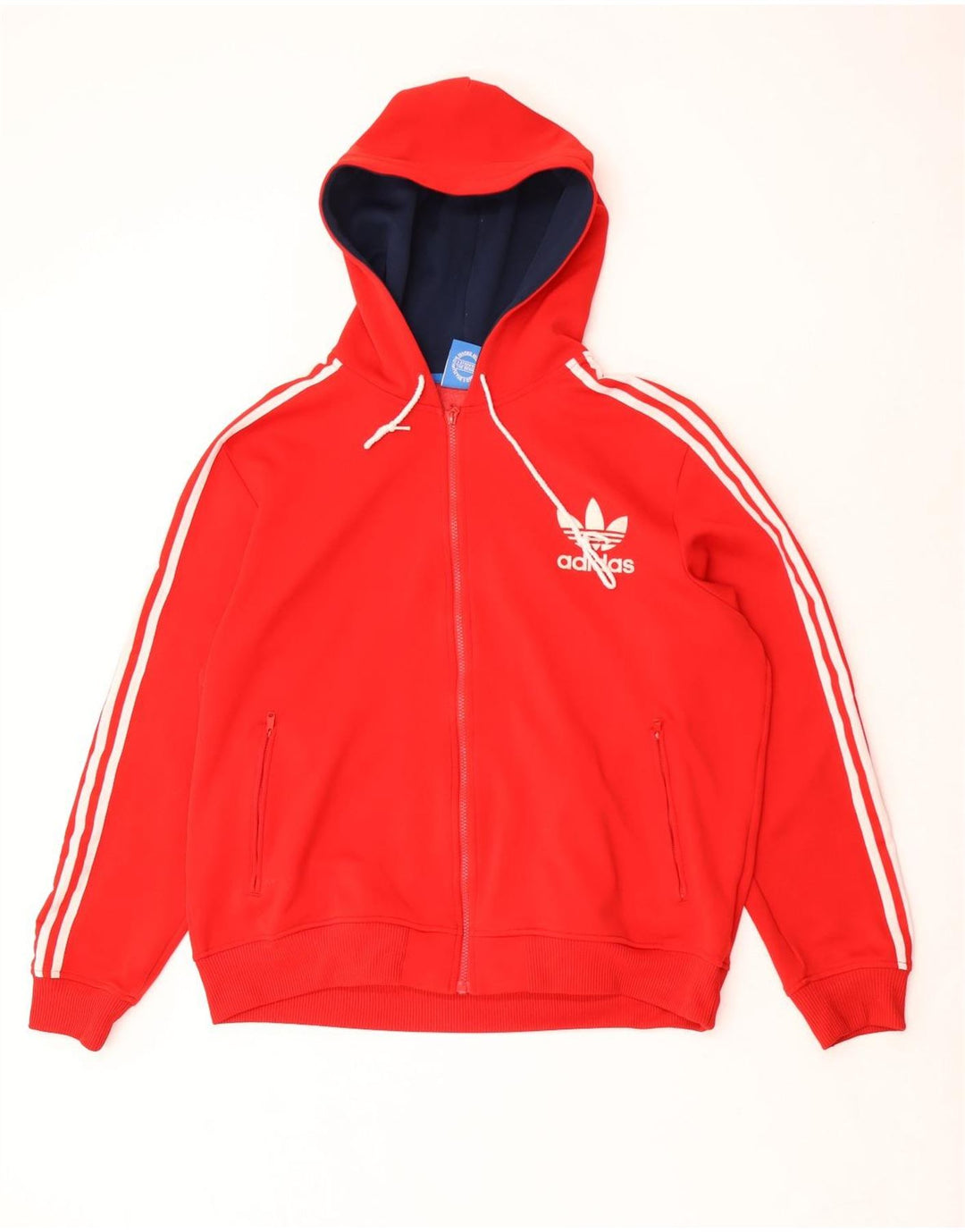Pulover Adidas pentru bărbați, cu fermoar, XL poliester roșu