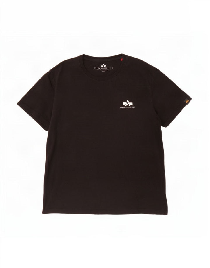 Tricou pentru bărbați Alpha Industries Top mare din bumbac negru