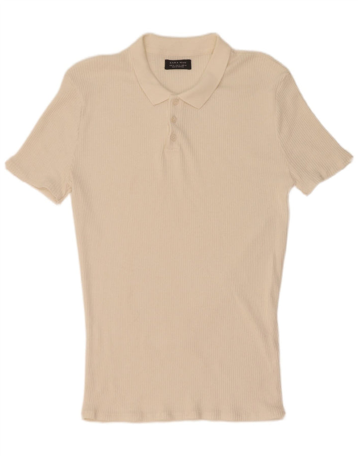 Tricou polo pentru bărbați Zara XL Alb