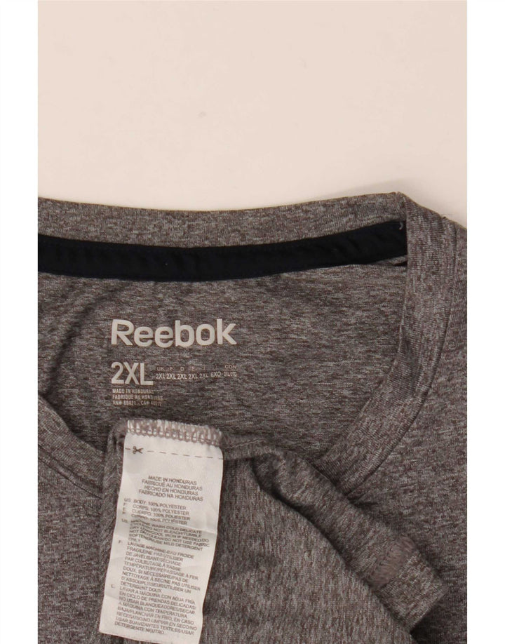 Tricou pentru bărbați Reebok Top 2XL poliester cu pături gri
