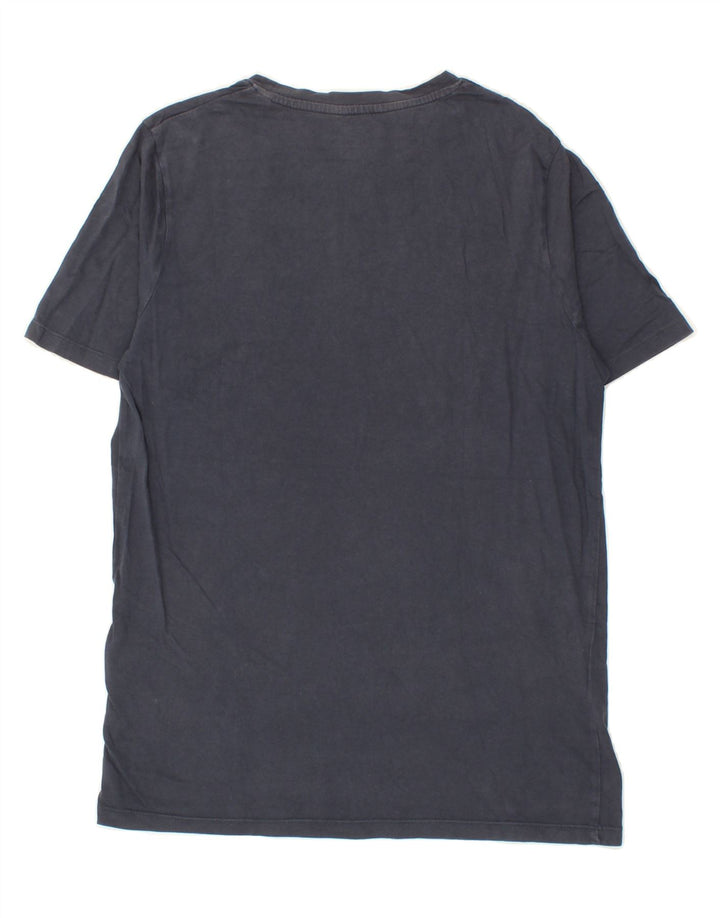 JACK & JONES Mens Graphic T-Shirt Top Medium Blue Cotton Vintage Jack & Jones and Second-Hand Jack & Jones from Messina Hembry 