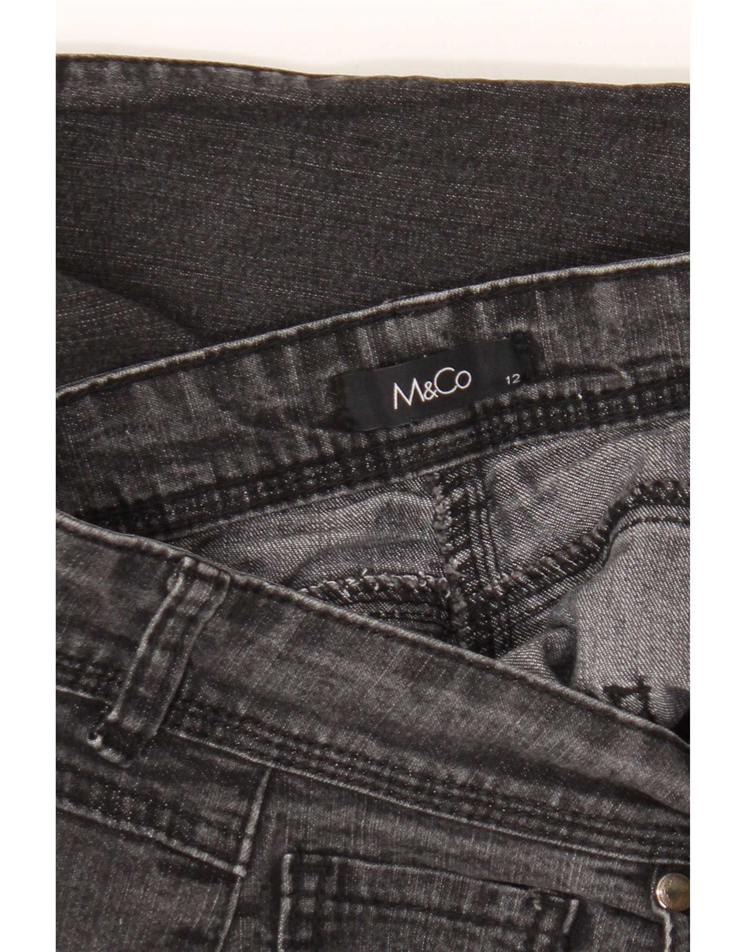 Blugi drepti pentru femei M&Co UK 12 Medium W30 L30 Gri