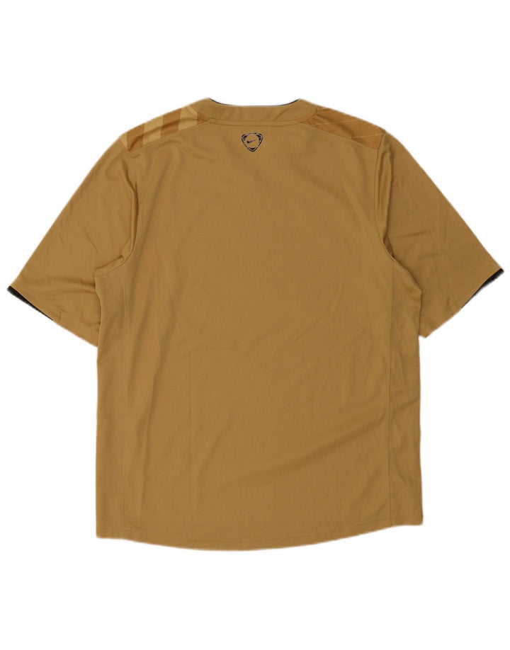Tricou pentru bărbați Nike Top UK 39/41 Maro mediu Poliester cu dungi