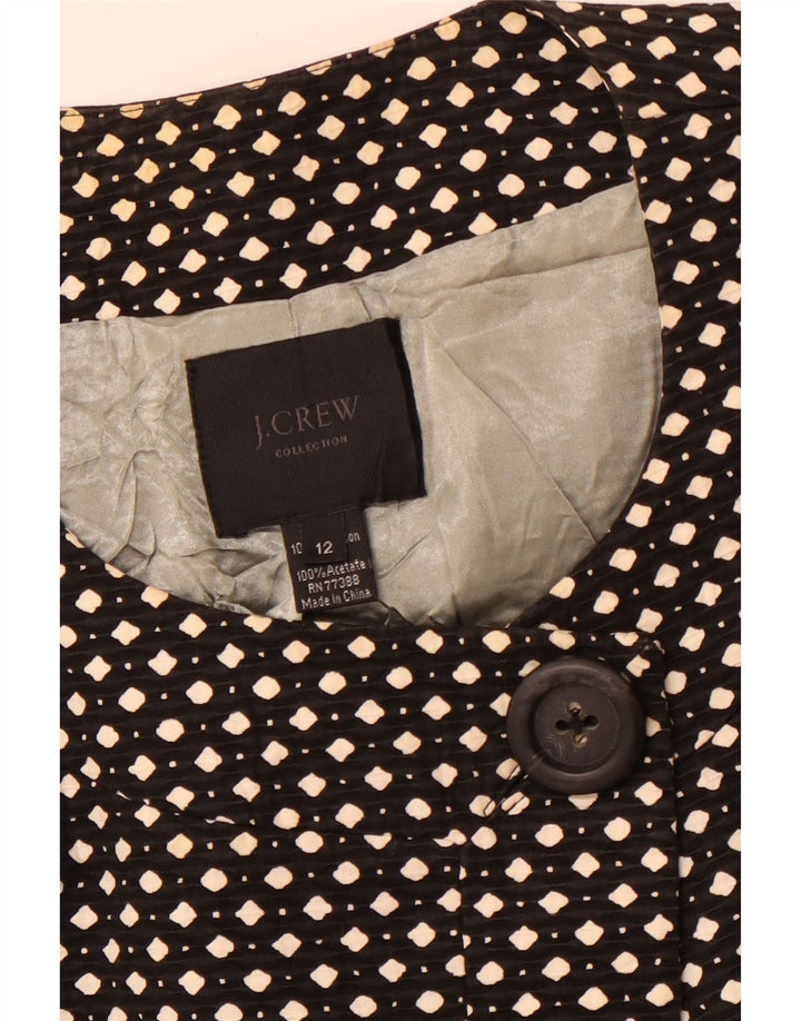 J. CREW Jachetă Blazer pentru femei cu 1 nasture US 12 Large Black Spotted