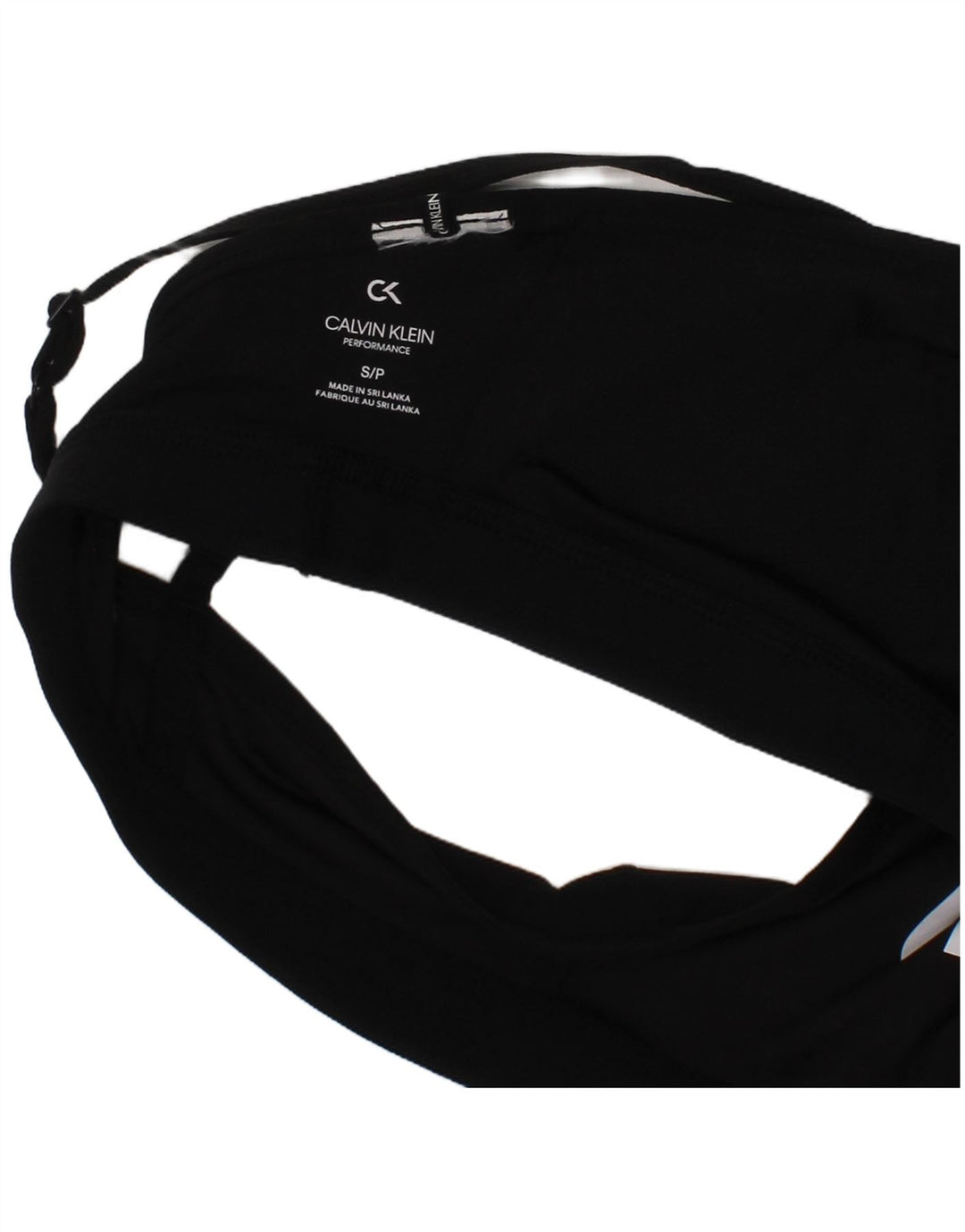 Calvin Klein Womens Graphic Sport Bra Top Small Black Sports