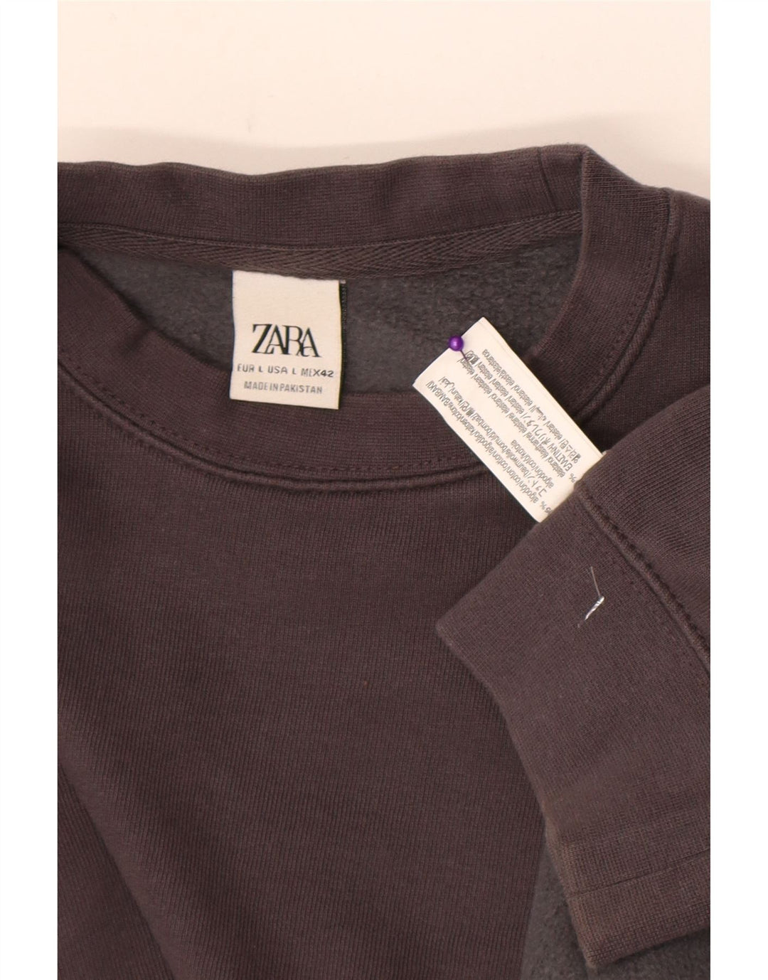 Pulover pentru bărbați Zara, mare, gri, bumbac