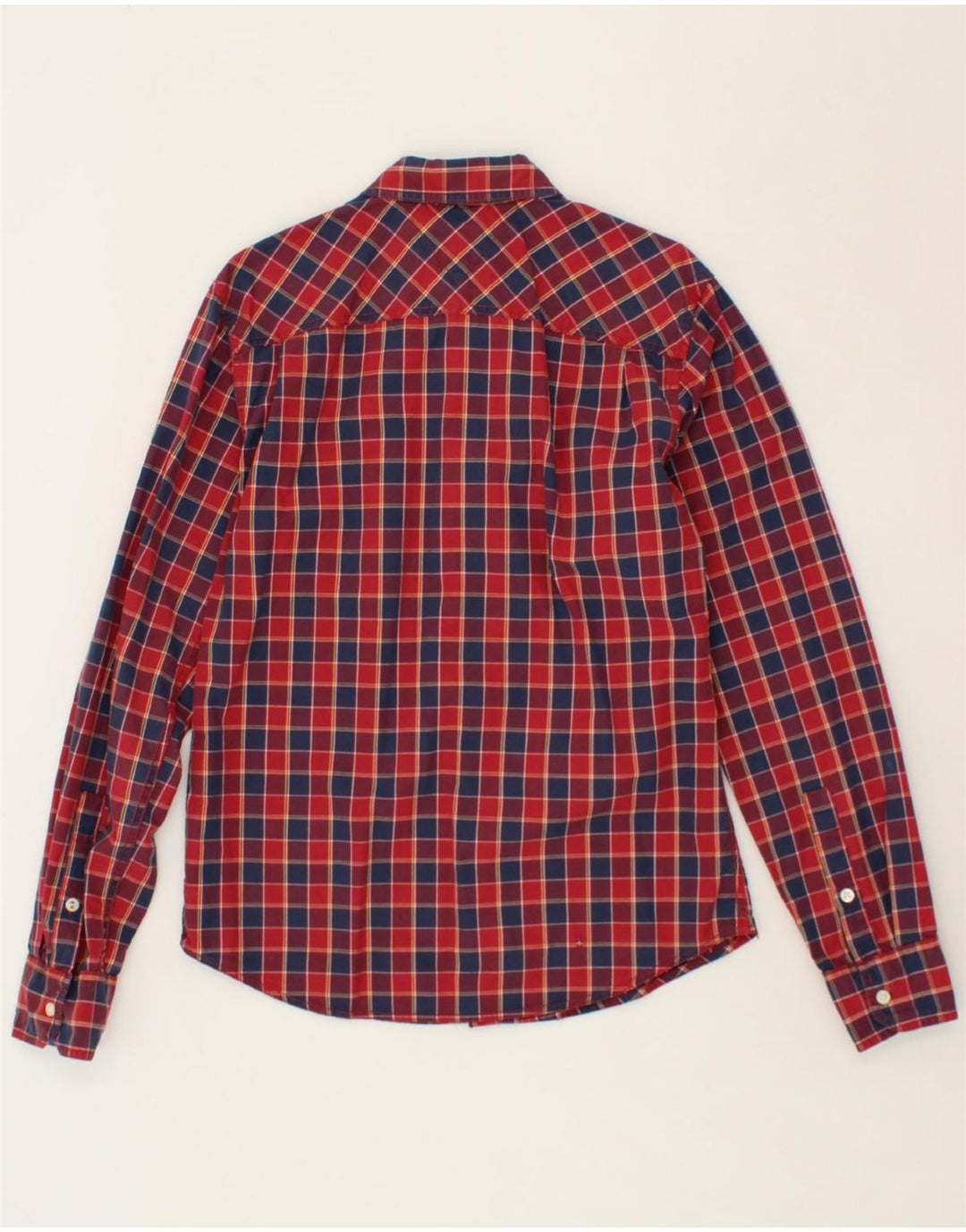 TOMMY HILFIGER Mens Shirt Medium Red Check Cotton Vintage Tommy Hilfiger and Second-Hand Tommy Hilfiger from Messina Hembry 