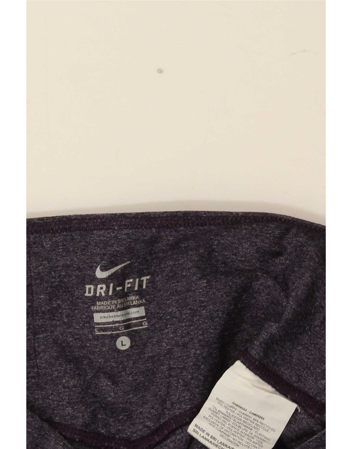 Leggings capri Nike Dri Fit pentru femei UK 14 Poliester mari bleumarin