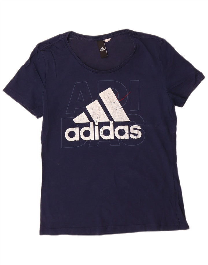 Tricou grafic Adidas pentru femei Top UK 12 Medium Bleumarin