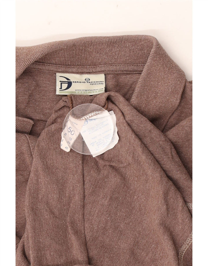 Tricou polo Sergio Tacchini pentru bărbați IT 50 mare bumbac maro