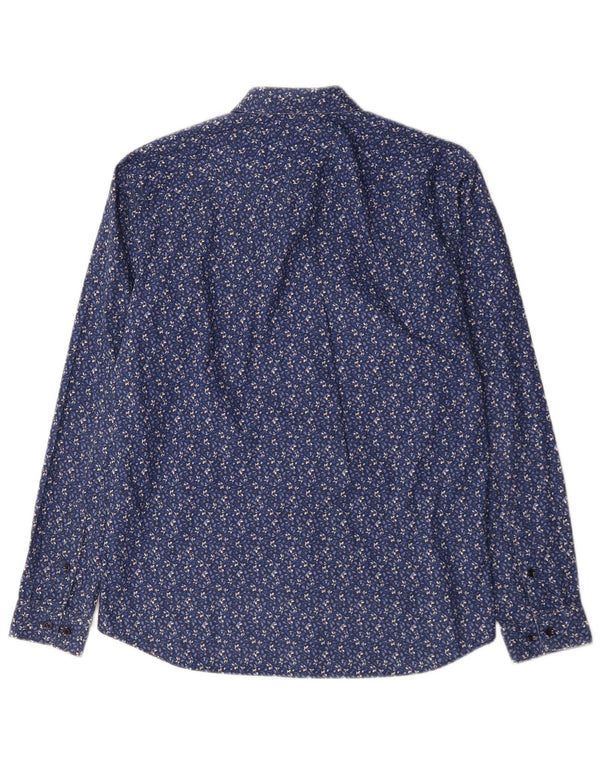 Cămașă pentru bărbați JACK & JONES Slim Fit Mărimea 42 Mare, albastru, bumbac floral