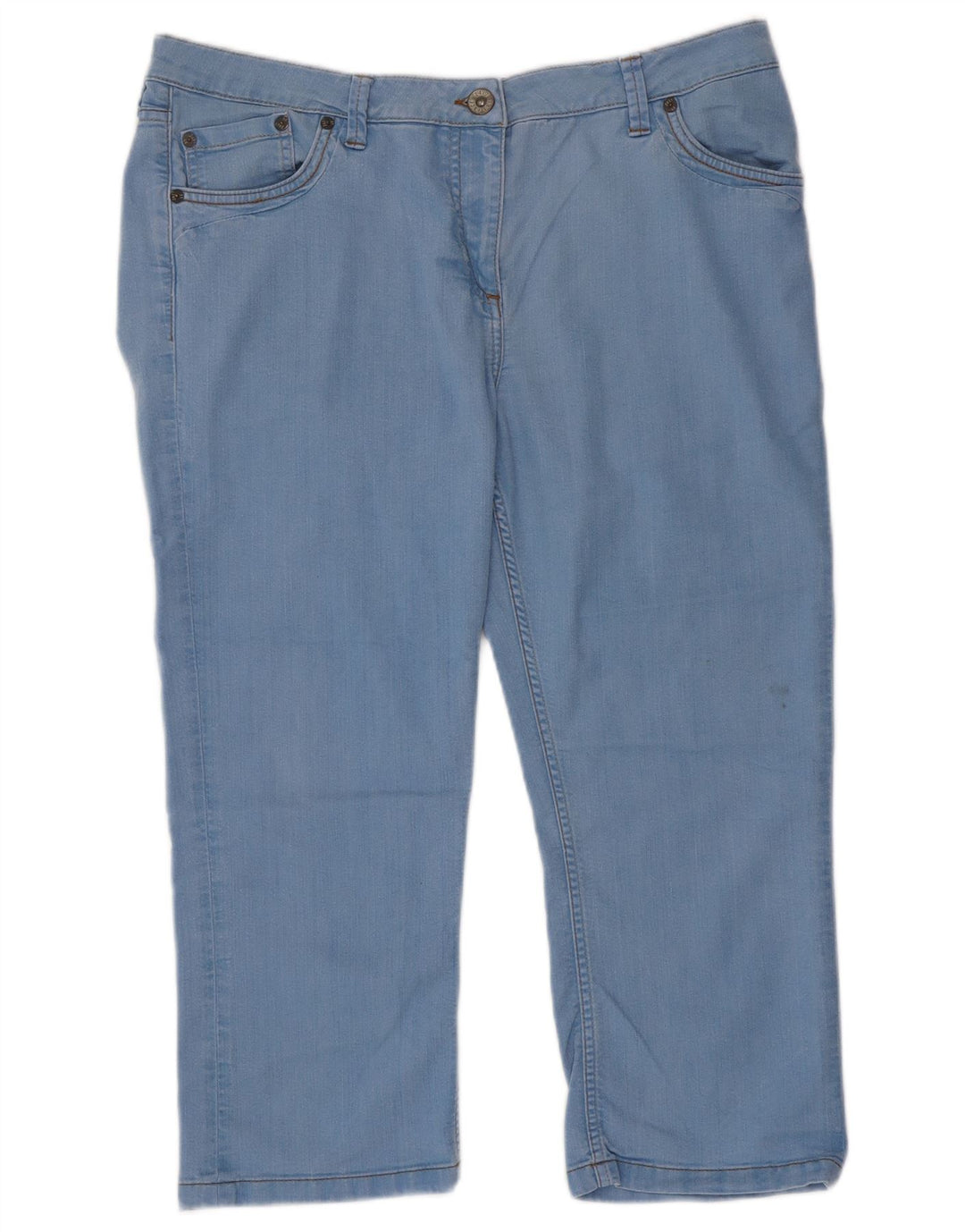 FAT FACE Blugi tăiați pentru femei UK 18 XL W36 L22 Bumbac albastru