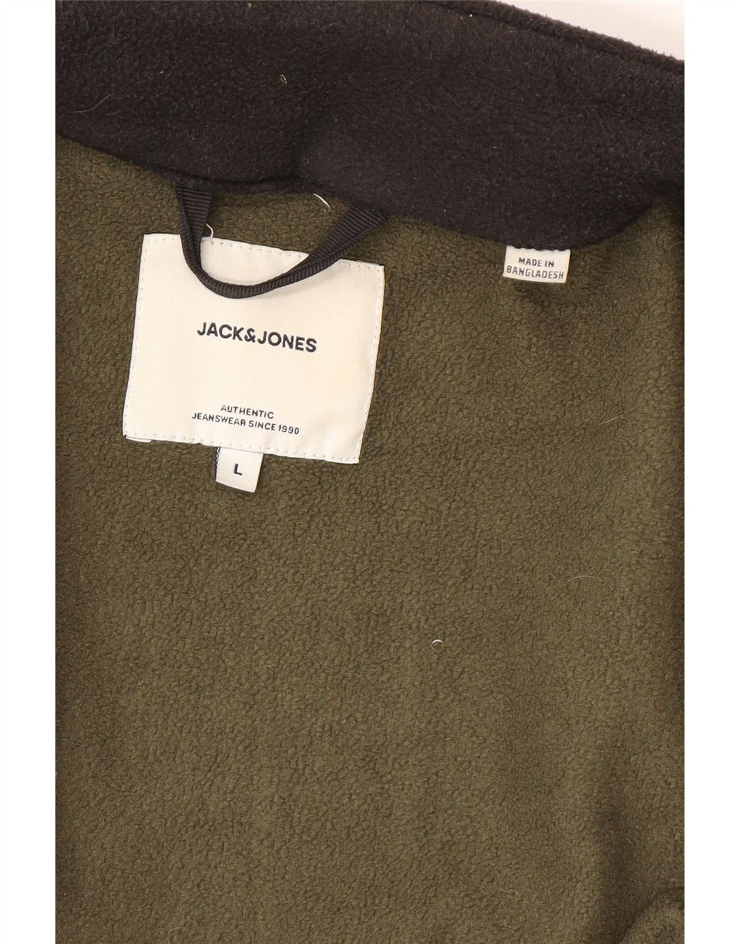 Jachetă fleece Jack & Jones pentru bărbați UK 40, mare, verde, colorblock