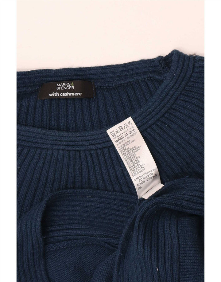 Pulover pentru femei Marks & Spencer cu gât de barcă, UK 14, albastru mediu