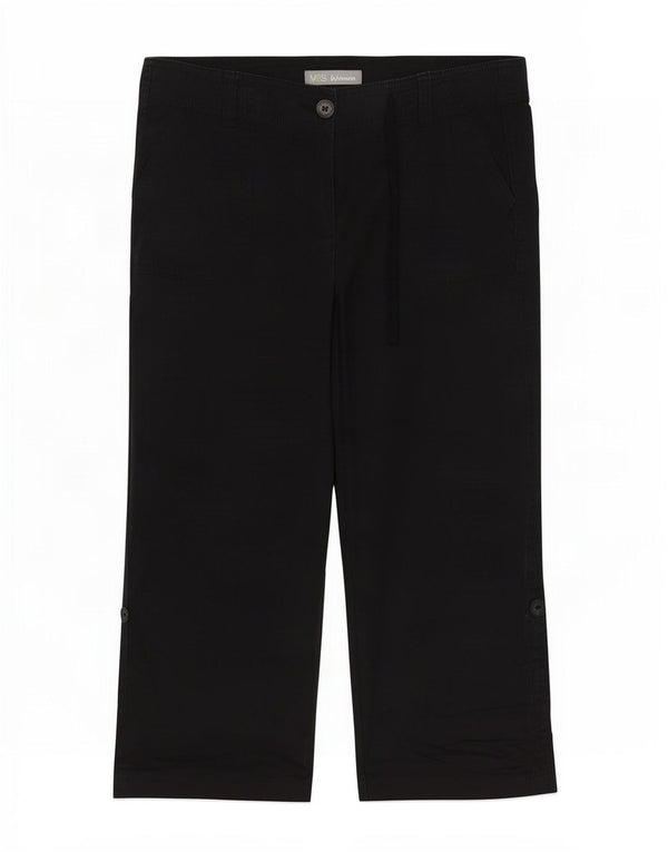 Pantaloni Capri pentru femei Marks & Spencer UK 10 Small W34 L21 Bumbac negru