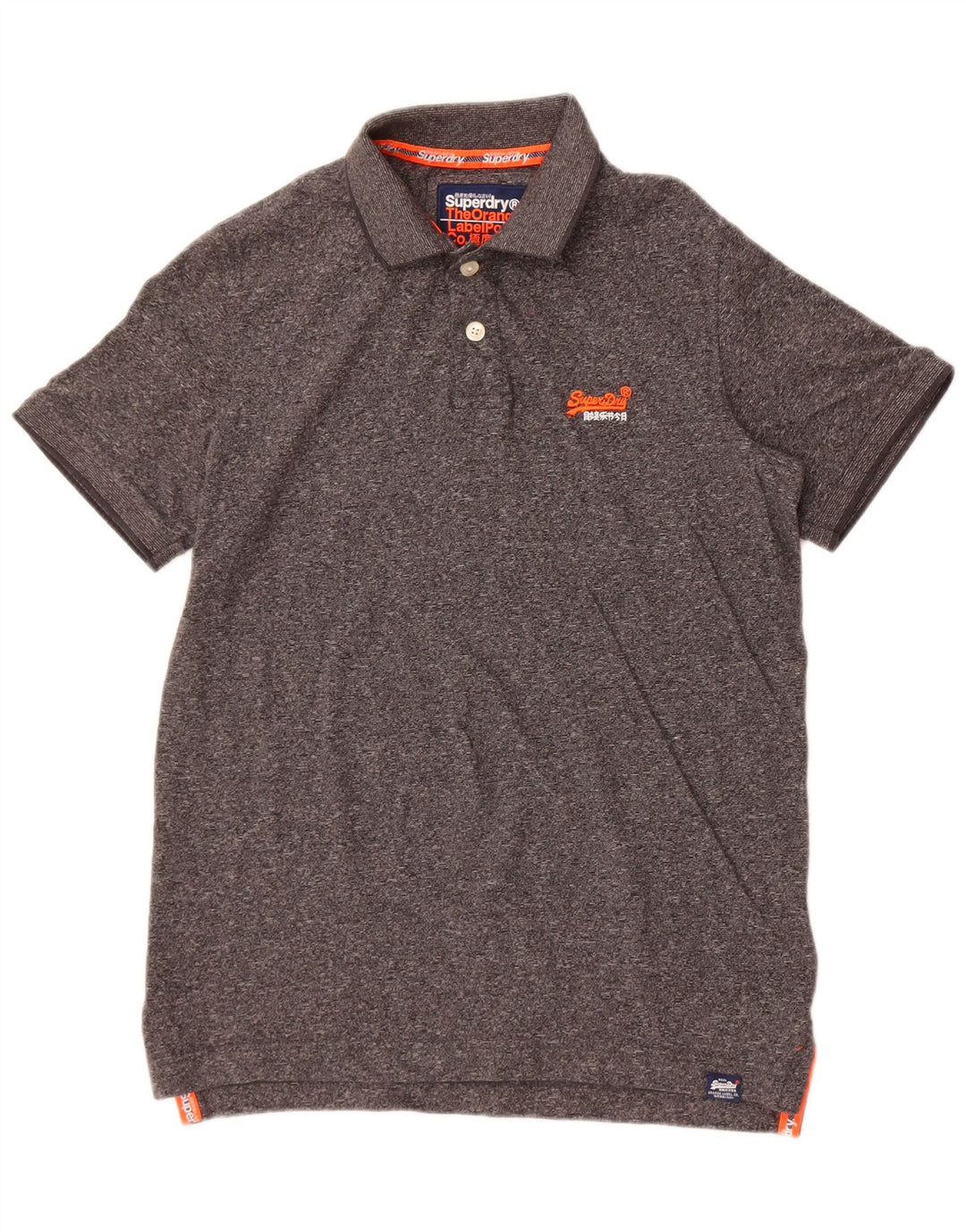 Tricou polo pentru bărbați Superdry, bumbac cu pete gri mic