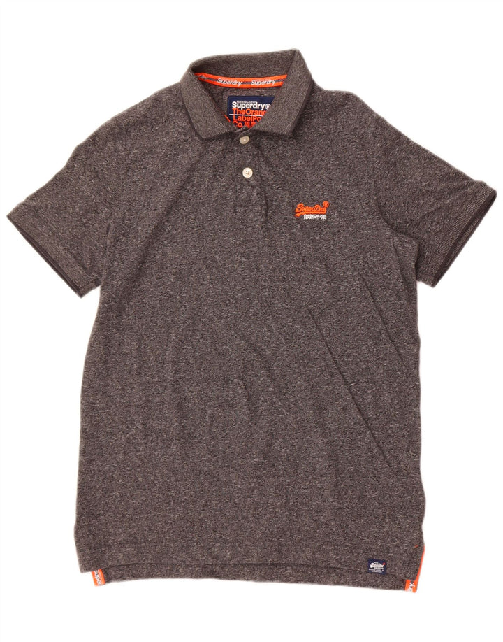 Tricou polo pentru bărbați Superdry, bumbac cu pete gri mic