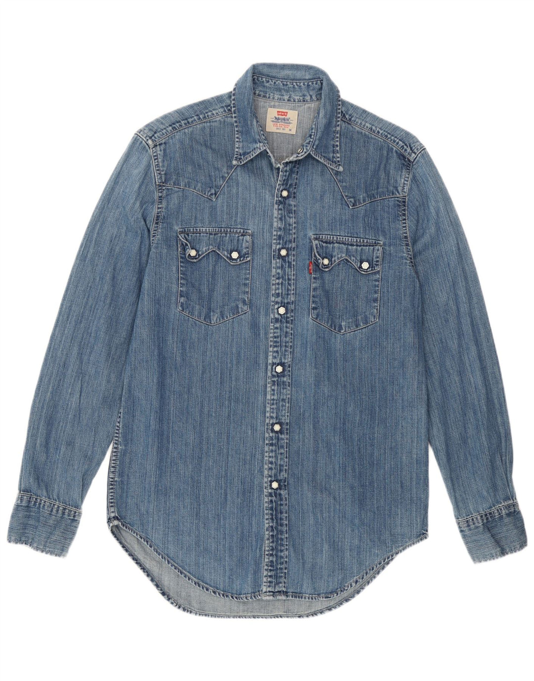 Cămașă de blugi pentru bărbați Levi's, bumbac albastru mediu