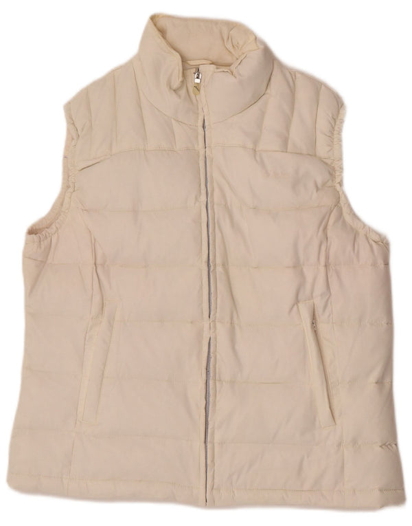 Gilet căptușit pentru femei Asics UK 18 XL din nailon alb