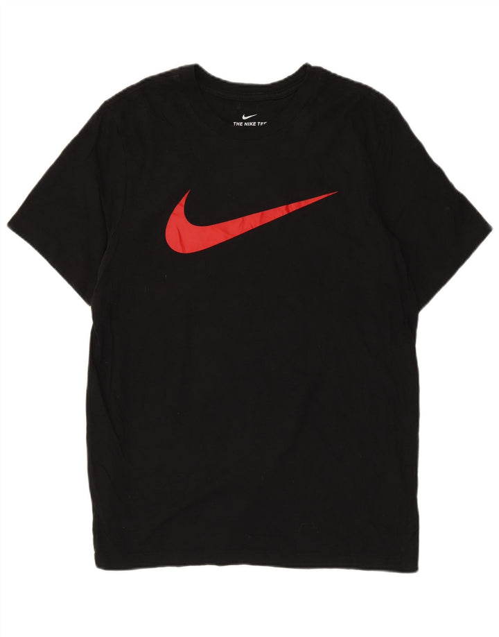 Tricou grafic Nike pentru bărbați Top mediu negru bumbac