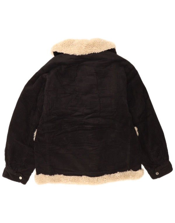 Topshop Jachetă oversized din velur pentru femei UK 8 Small Black Colorblock