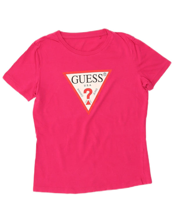 Tricou grafic GUESS pentru femei Top UK 10 Small Pink