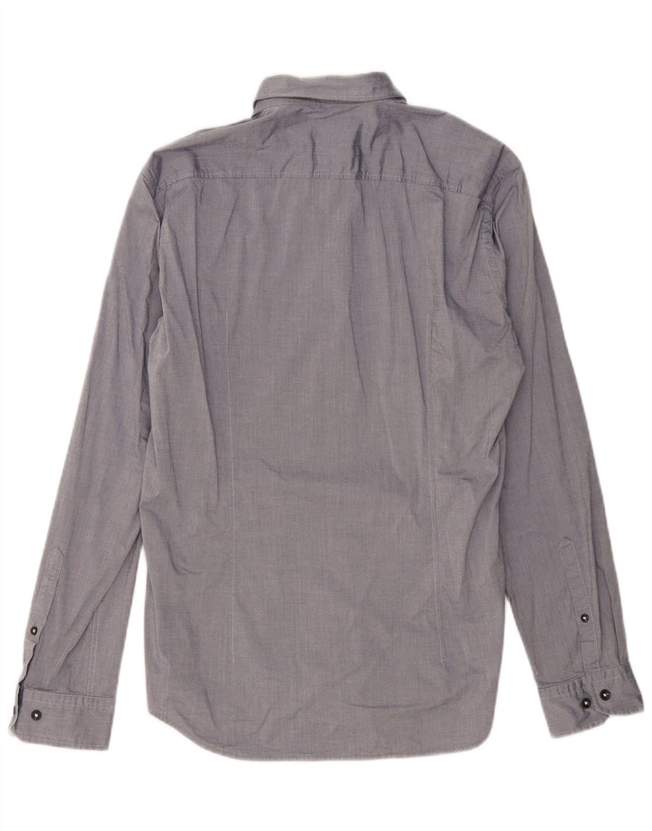 Cămașă pentru bărbați HUGO BOSS, cu tăiere obișnuită, din bumbac mediu albastru bleumarin