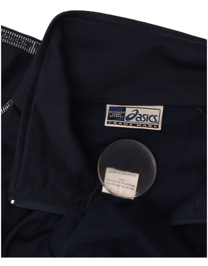 Jachetă de top pentru trening grafic Asics pentru bărbați XL, poliester bleumarin