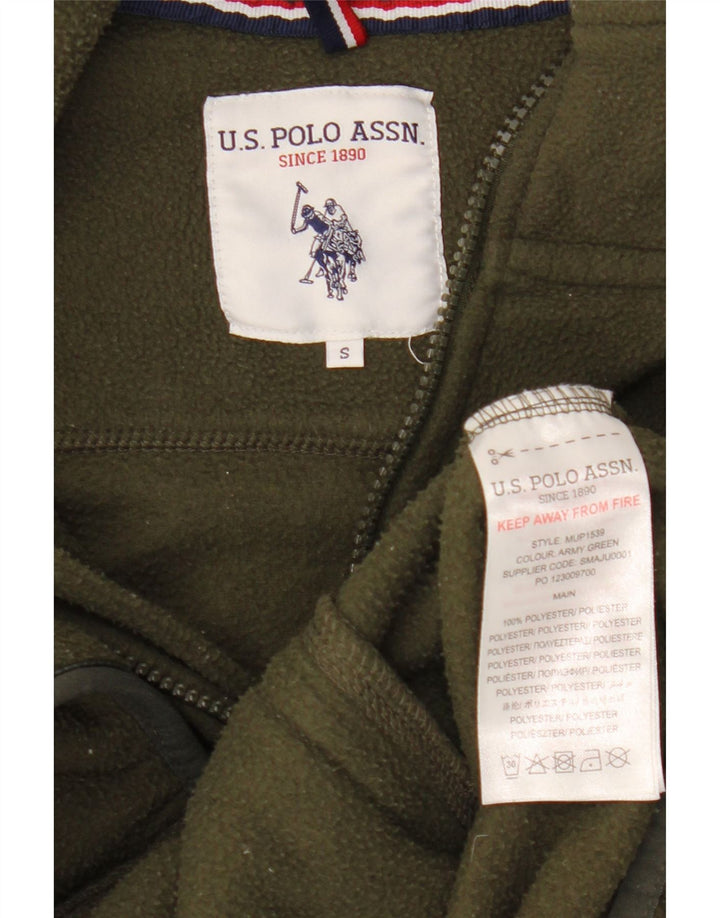 U.S. POLO ASSN. Jachetă fleece pentru bărbați din poliester kaki mic