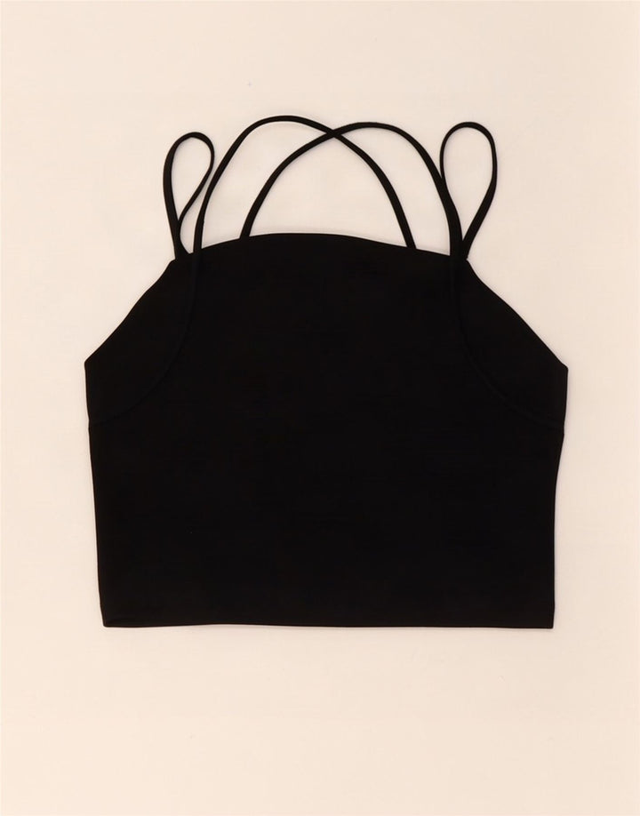 Top Crop Halter pentru femei Tommy Hilfiger UK 12 Medium Black