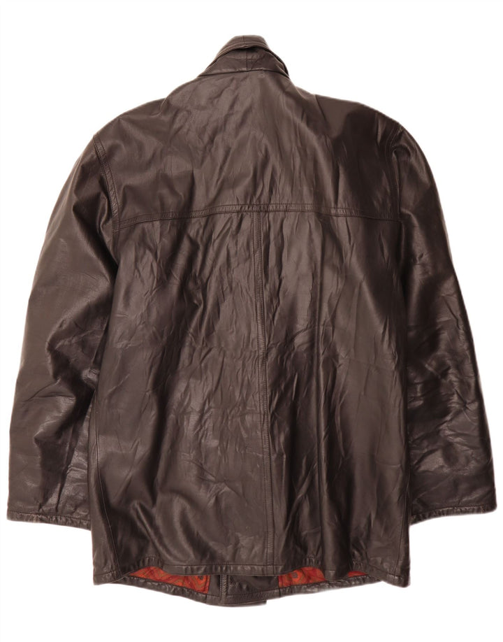 Jachetă de piele vintage pentru bărbați IT 50 Large Black