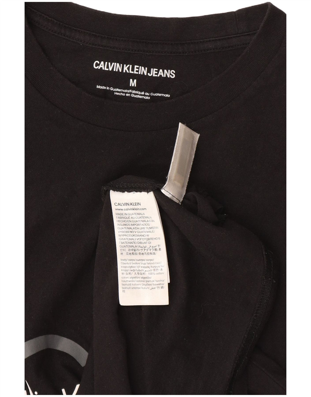 Tricou grafic pentru bărbați Calvin Klein Jeans Top Mediu Negru