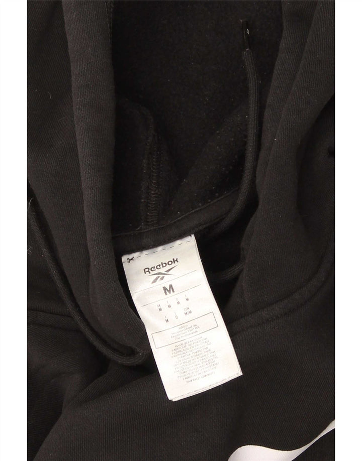 Jumper Reebok pentru bărbați cu capota grafică, bumbac mediu negru