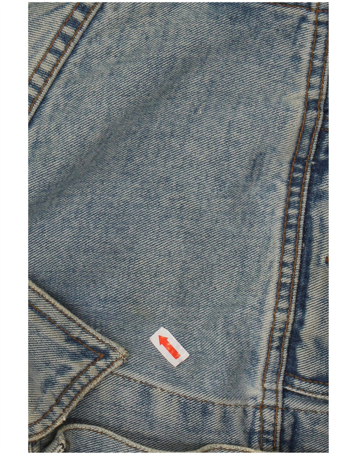 ONYX Jachetă de denim crop pentru femei UK 14, bumbac albastru mediu