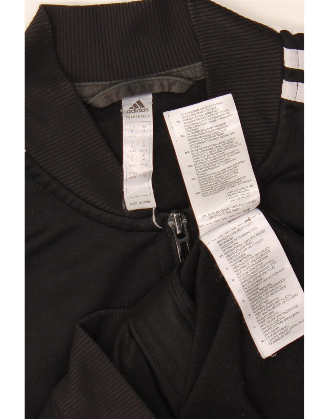 Jachetă de trening pentru femei ADIDAS UK 12/14 Poliester mediu negru