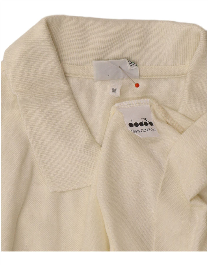 DIADORA Tricou Polo pentru bărbați, bumbac alb, mediu