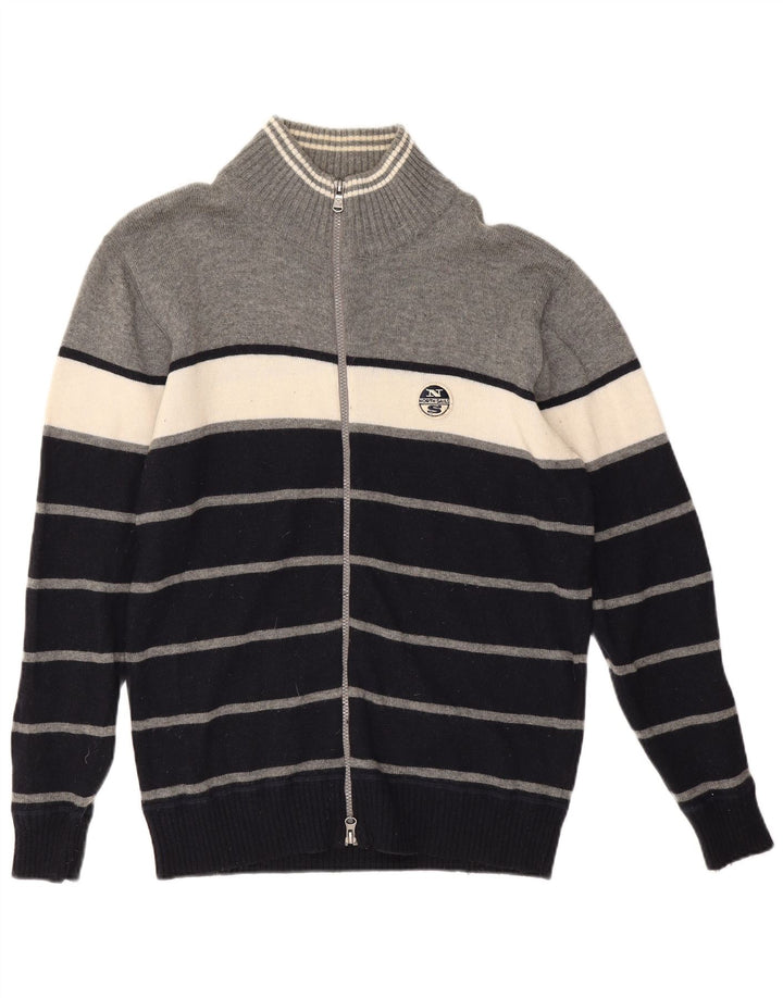 Pulover cardigan pentru bărbați North Sails XL, lână color bloc, gri