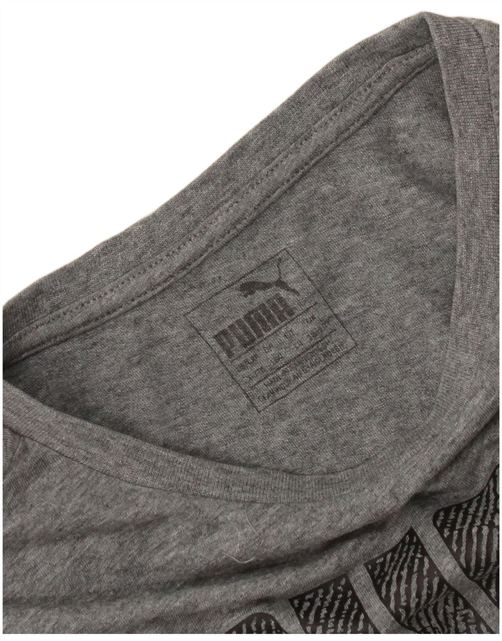 Tricou cu grafic Puma pentru băieți Top 12-13 ani, gri pete